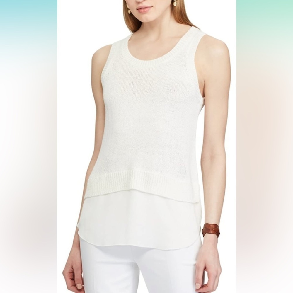 Chaps Women’s Layered Sleeveless Sweater Size Large